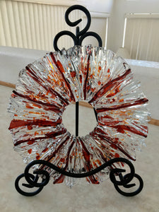 Fused Glass Wreath, beautiful anytime of year